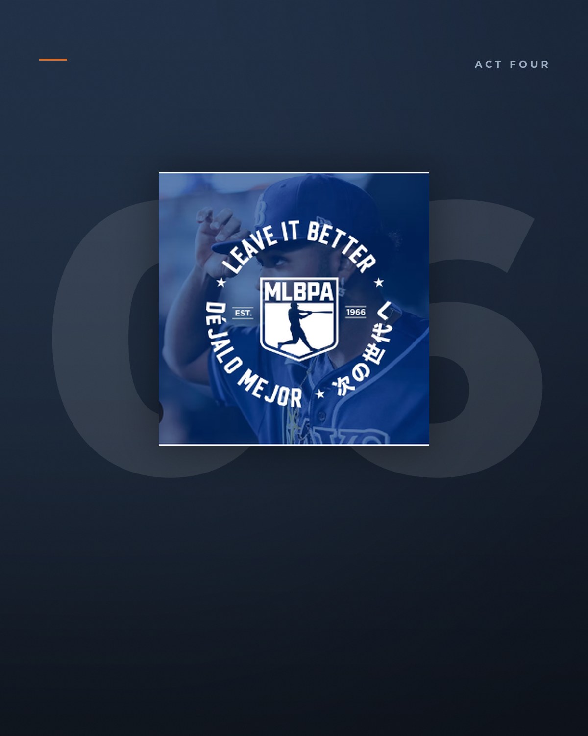 MLB Players' Association Leave It Better Campaign for Week 6